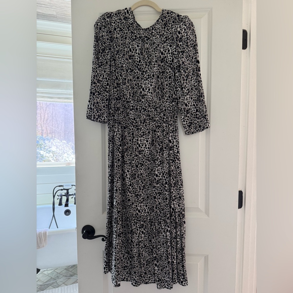 Black and White Leopard Print Dress